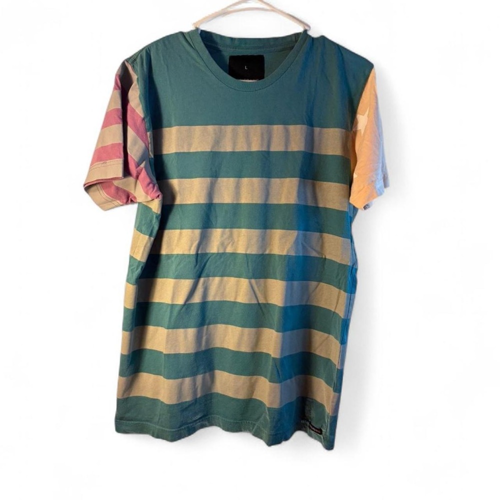 Rare pegleg nyc Colorful Striped Men's Tee
